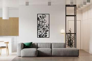 Naklejka na ścianę DUŻA kwiaty A07 193x97