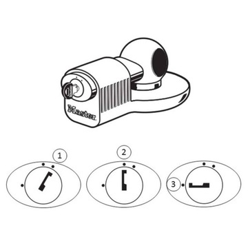 Замок, замок тягово-сцепного устройства 377EURDAT MasterLock Camping