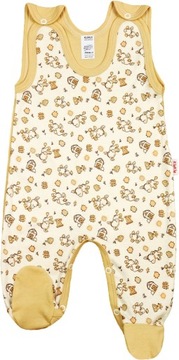 ŚPIOCHY śpioszki ROZPINANE OSIOŁKI BEŻ 80 KLEKLE