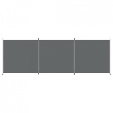 Ширма 3-панельная, антрацит, 525х180 см, ткань