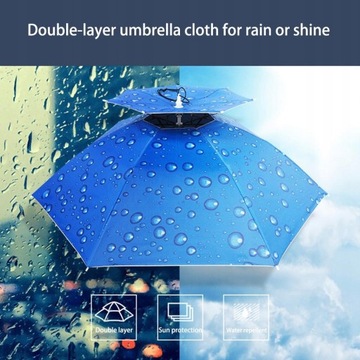 ЗОНТ НА ​​ГОЛОВУ ДЛЯ СОЛНЦА, ВЕТРА, ДОЖДЯ, ШАПКИ