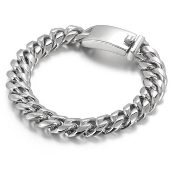 SREBRNA WYJĄTKOWA MĘSKA BRANSOLETKA PANCERKA 13MM