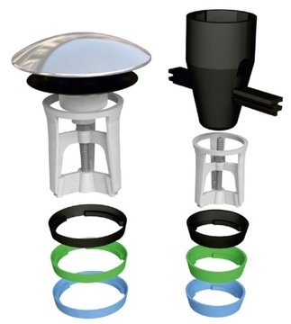 KOREK KLIK-KLAK UNIWERSALNY UMYWALKA LUB BIDET CHR