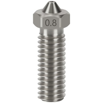 DYSZA V6 VOLCANO STAL 0.8 mm 1.75mm M6 DRUK 3D
