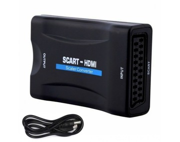 Konwerter Euro SCART do HDMI magnetowid DVD video