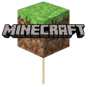 TOPPERY DEKORACJA NA TORT BABECZKI MINECRAFT 10szt