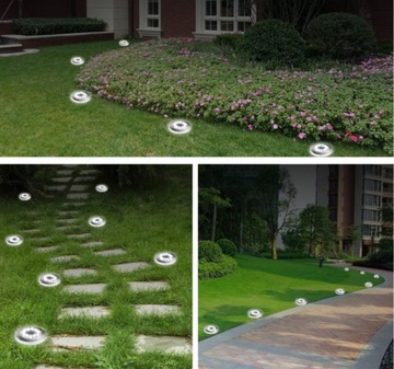 СОЛНЕЧНЫЕ САДОВЫЕ ЛАМПЫ, СВЕТЯЩИЙСЯ ДИСК x6