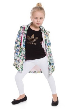 LEGGINSY DZIECIĘCE BAWEŁNIANE GETRY BIAŁE 140
