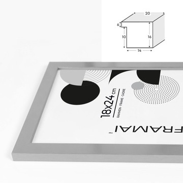 СЕРЕБРЯНАЯ РАМКА ДЛЯ ФОТОГРАФИИ 50x70 см РАМКА ДЛЯ ФОТОГРАФИИ ПОСТЕР ДИПЛОМ