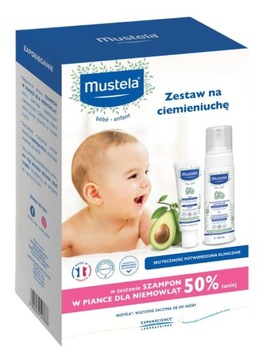 Mustela zestaw na ciemieniuchę nawilżający krem szampon dla niemowląt