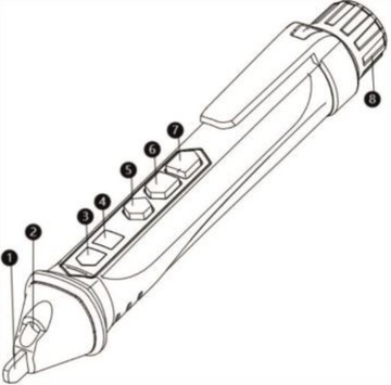 БЕСКОНТАКТНЫЙ ТЕСТЕР НАПРЯЖЕНИЯ 12-1000В С ФОНАРЬЕМ