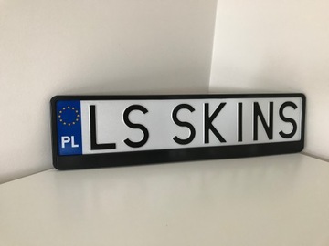 Рамка номерного знака, черная матовая