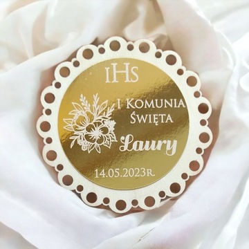 Магнит 10шт зеркальные магниты подарок на первое причастие спасибо персонализация