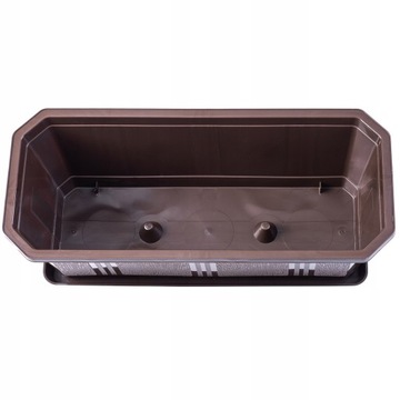 БАЛКОННЫЙ ЦВЕТОЧНЫЙ ВАЗ + ПОДСТАВКА, РУЧКИ 40 СМ, КОРИЧНЕВЫЕ