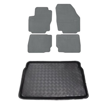 Dywaniki popiel + mata bagażnika Ford Mondeo IV kombi 07-14 z kołem zapas.