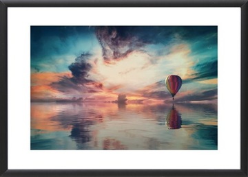 Rama aluminiowa czarny mat 40x60 60x40 Plakat