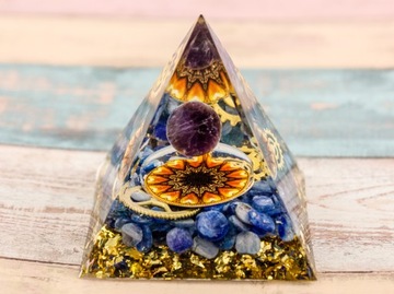 ПИРАМИДА ОРГОНИТ АМЕТИСТ ЦИАНИТ КИАНИТ МЕДЬ ГАРМОНИЯ ЧАКРА РЕЛАКСАЦИЯ 5см
