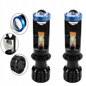 2x MINI SOCZEWKA BI LED H7 PROJEKTOR BILED ZESTAW