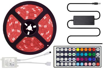 НАБОР ЦВЕТНЫХ СВЕТОДИОДНЫХ ЛЕНТЫ RGB 5050 СВЕТОДИОДНАЯ ЛЕНТА ВОДОНЕПРОНИЦАЕМЫЙ БЛОК ПИТАНИЯ ДИСТАНЦИОННЫЙ 5м