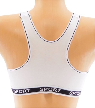 Biustonosz sportowy HAN-11016 biały (36D) 80D