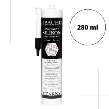 Санитарный силикон черный Bauhus гибкий PRO