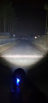 ПРОФЕССИОНАЛЬНЫЙ ФОНАРЬ Прожектор ДАЛЬНОСТЬ 1 км LED XPH90 фото как он светит ночью
