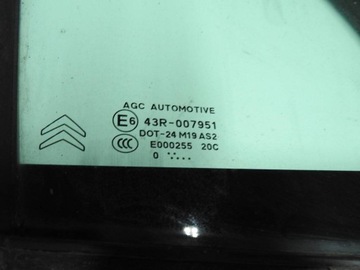 CITROEN DS3 09-14 SKLO (OKNO) RYCHLA PRAVÝ PŘEDNÍ NR 0