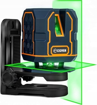 Laser krzyżowy CIGMAN 360 stopni zielony samopoziomujący z uchwytem
