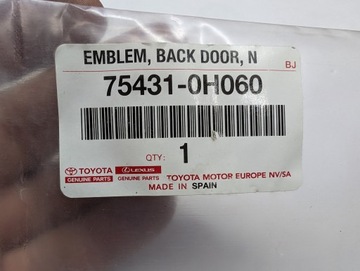 AYGO II ZNAK NA KRYT KUFRU NOVÝ ORIG.