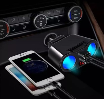 PLS41 Вольтметр зарядное устройство 12 В 2x USB Splitter