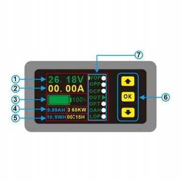 100A-500A Цифровой усилитель мощности, кВт/ч с ЖК-дисплеем