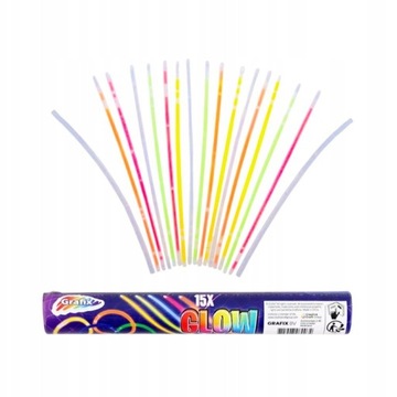 ŚWIECĄCE OPASKI BRANSOLETKI Fluorescencyjne 15szt