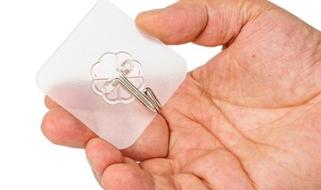 Przezroczyste haczyki na ścianę Haczyki samoprzylepne małe przezroczyste