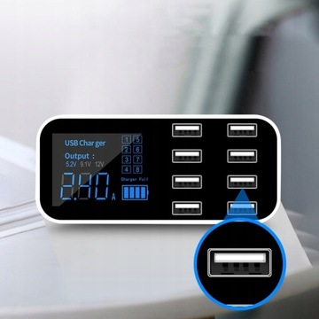 АВТОМОБИЛЬНОЕ ЗАРЯДНОЕ УСТРОЙСТВО A9S 8 портов USB