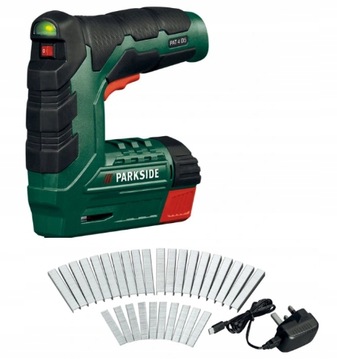 АККУМУЛЯТОР PARKSIDE PAT 4 D5 СТЕПЛЕР + СКОБЫ + ГВОЗДИ