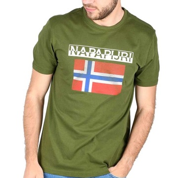 Napapijri T-Shirt Męski NP0A4F7C0021 Zielony -40%