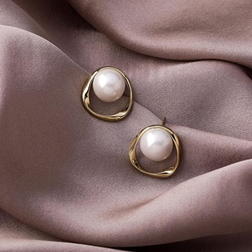 Perłowe kolczyki kolczyki perłowe kolczyki dla kobiet, srebro próby 925