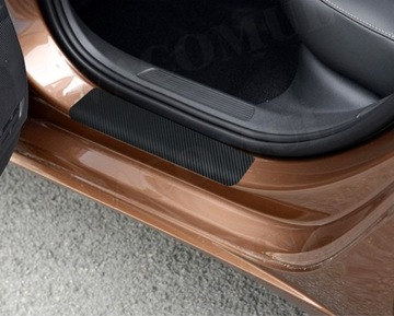 4x УГЛЕРОДНЫЕ АВТОМОБИЛЬНЫЕ СИГНАЛЬНЫЕ НАКЛЕЙКИ ЗАЩИТНАЯ ЗАЩИТНАЯ НАКЛЕЙКА