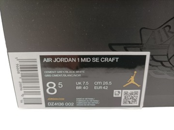Nike Air Jordan 1 Mid, buty męskie sportowe, r. 42