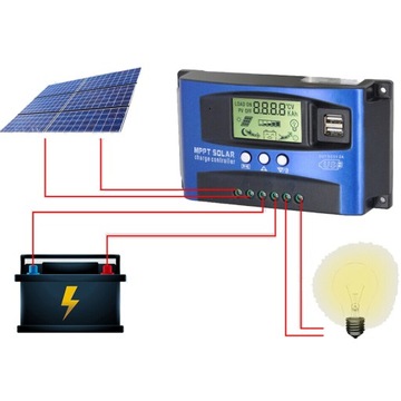 КОНТРОЛЛЕР СОЛНЕЧНОЙ ЗАРЯДКИ 100А MPPT 12/24В