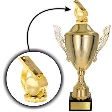PIĘKNY puchar z figurką Piłka Nożna 44 cm +GRAWER