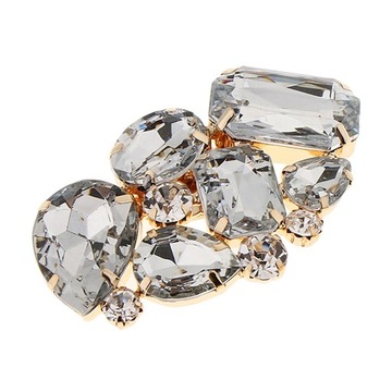 2X 1PC Women Shoes Clip Rhinestone Crystal Shoe