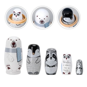 Матрешка Матрешки Деревянные Животные Русская