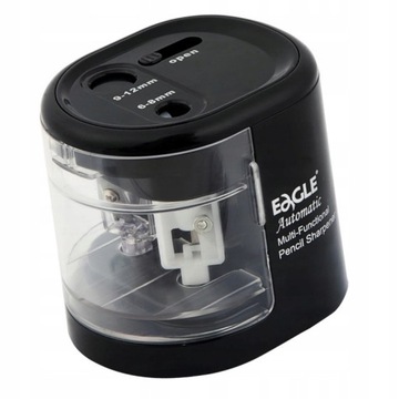 SZKOLNA TEMPERÓWKA Ostrzałka STRUGACZKA na baterie dwuotworowa czarna Super