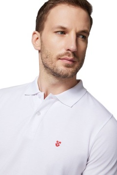 Koszulka Polo z Bawełny Męska Biała Próchnik PM3 XL