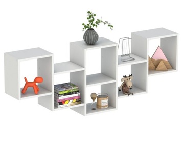 Подвесная полка, подвесная полка, настенная полка, книжный шкаф ERYK белый