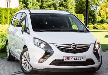 Opel Zafira C Tourer 1.4 Turbo ECOTEC 120KM 2012 Opel Zafira 1.4B 120Ps Klimatyzacja Parktronik Alu16 Polskory 7 foteli ZAD
