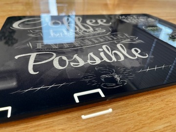 Deska szklana do krojenia 40x30 6mm CIEMNE DESKI KAWA