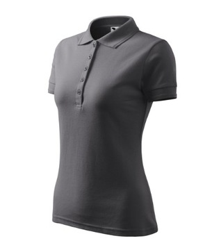 KOSZULKA PIQUE POLO DAMSKA MALFINI 210 BAWEŁNIANA T-SHIRT stalowa M