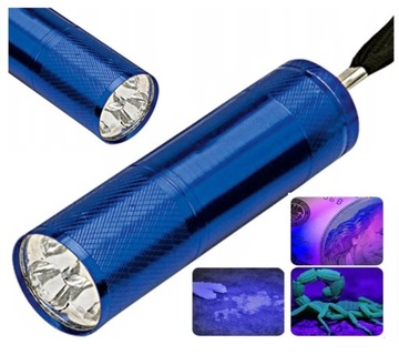 LATARKA 9 LED UV DO BANKNOTÓW MIX KOLORÓW